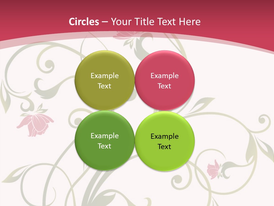 A Red And Green Floral Powerpoint Presentation PowerPoint Template