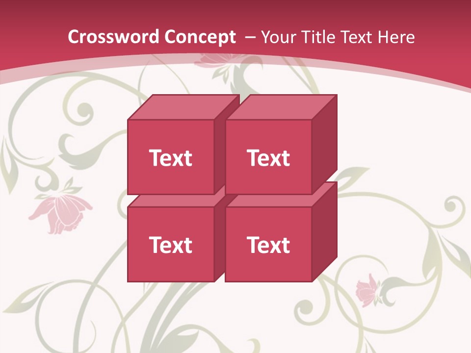 A Red And Green Floral Powerpoint Presentation PowerPoint Template