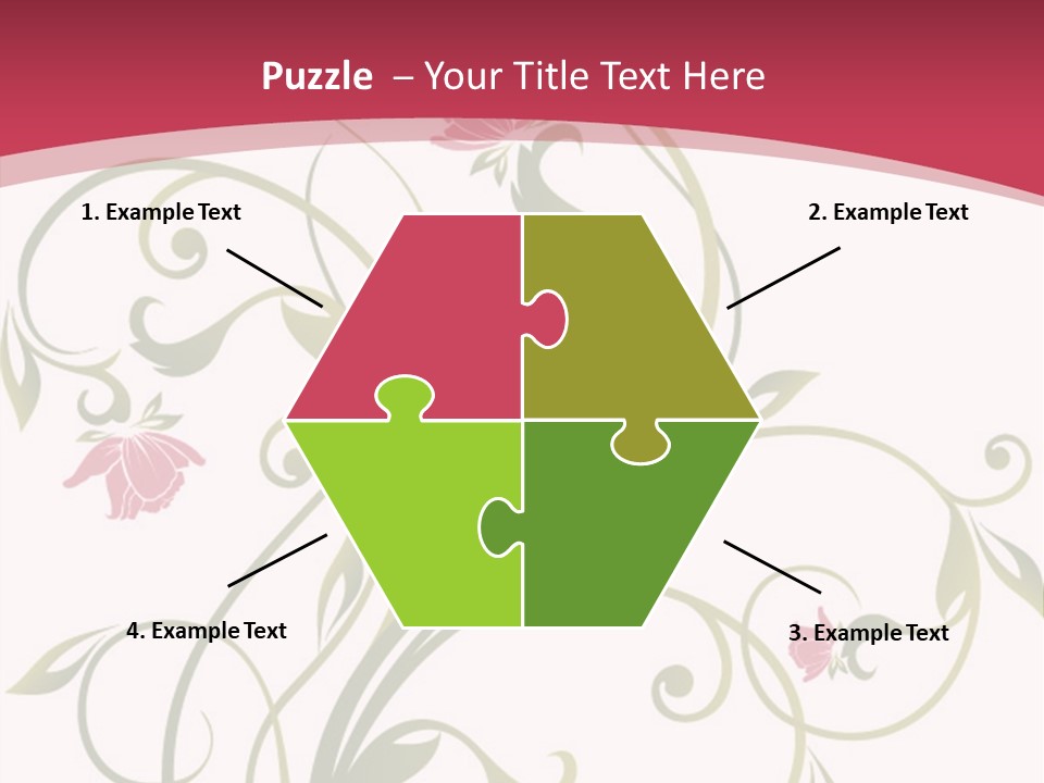 A Red And Green Floral Powerpoint Presentation PowerPoint Template