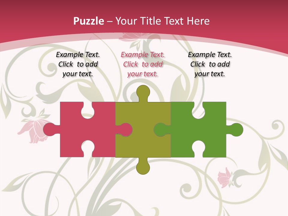 A Red And Green Floral Powerpoint Presentation PowerPoint Template