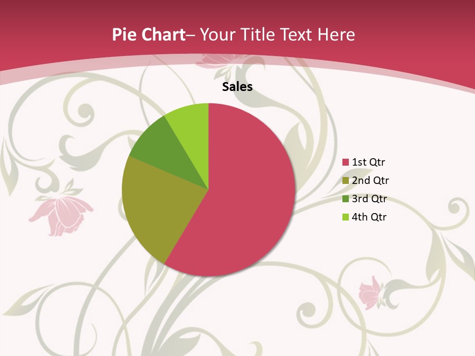 A Red And Green Floral Powerpoint Presentation PowerPoint Template