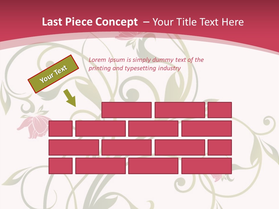 A Red And Green Floral Powerpoint Presentation PowerPoint Template