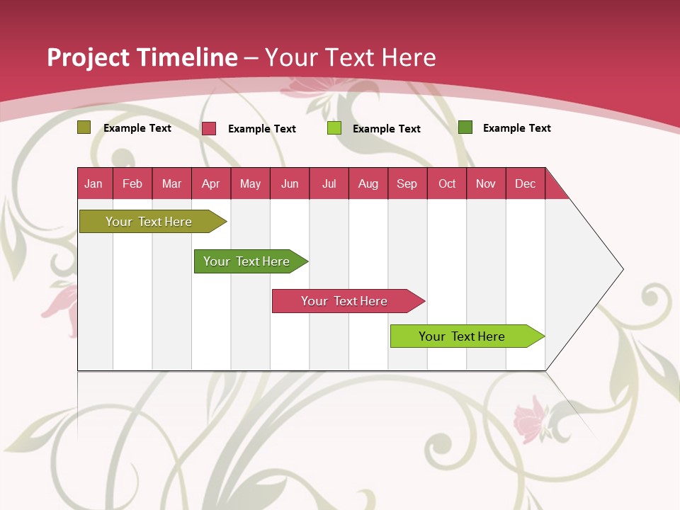 A Red And Green Floral Powerpoint Presentation PowerPoint Template