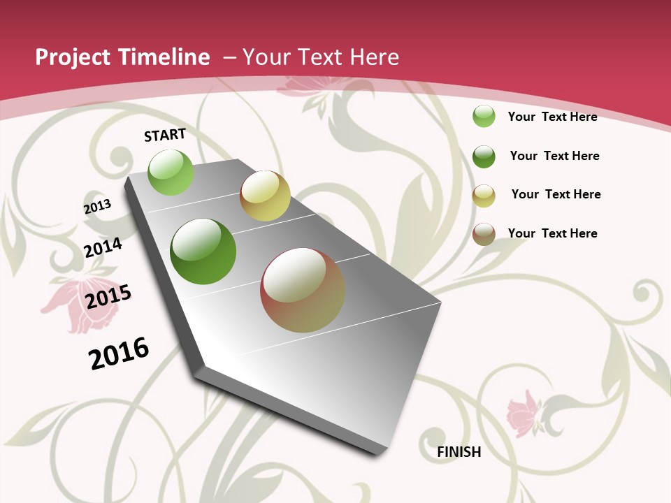 A Red And Green Floral Powerpoint Presentation PowerPoint Template