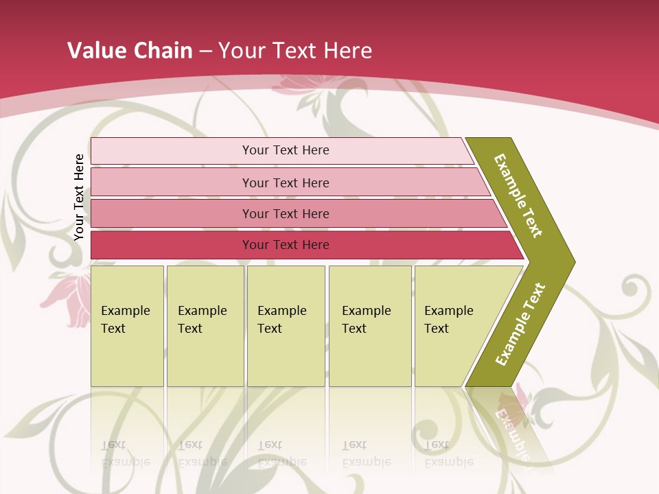 A Red And Green Floral Powerpoint Presentation PowerPoint Template