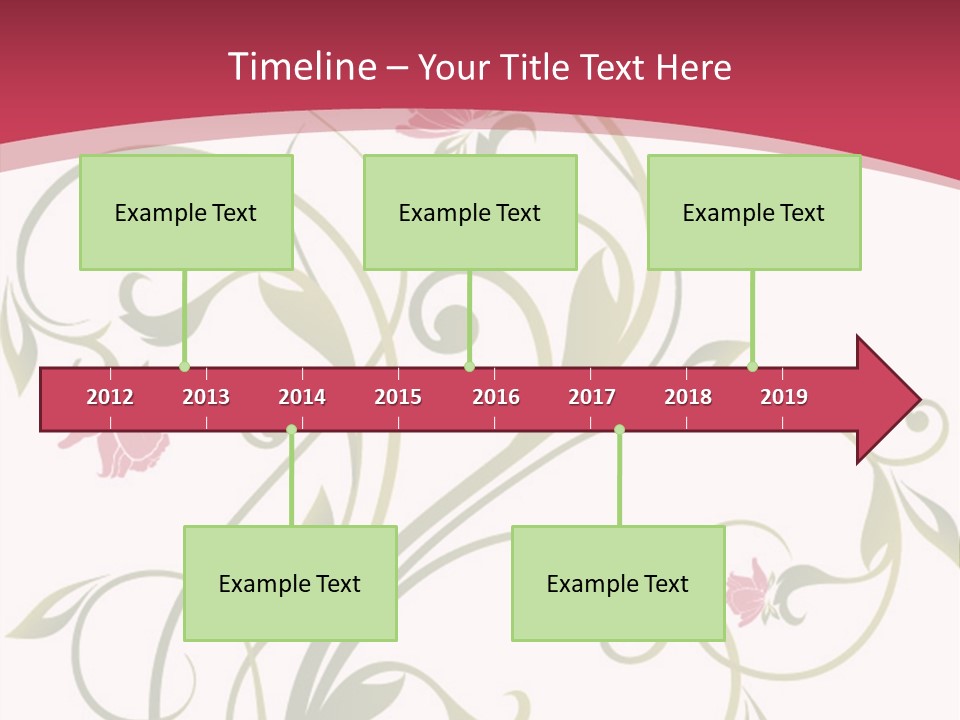A Red And Green Floral Powerpoint Presentation PowerPoint Template