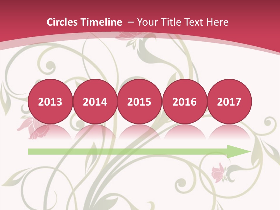 A Red And Green Floral Powerpoint Presentation PowerPoint Template