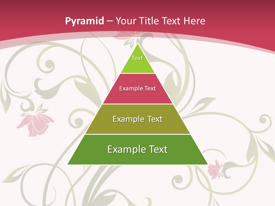 A Red And Green Floral Powerpoint Presentation PowerPoint Template