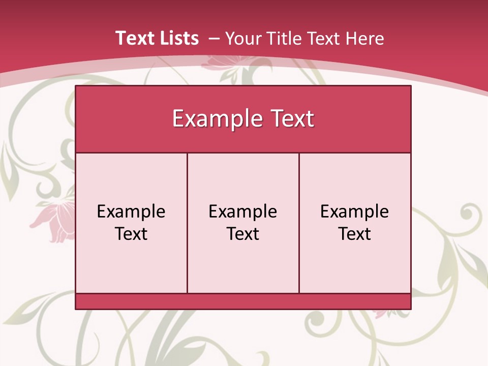 A Red And Green Floral Powerpoint Presentation PowerPoint Template