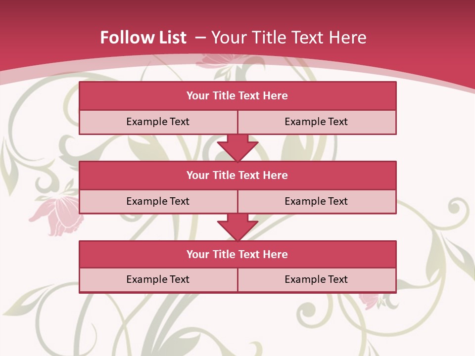 A Red And Green Floral Powerpoint Presentation PowerPoint Template