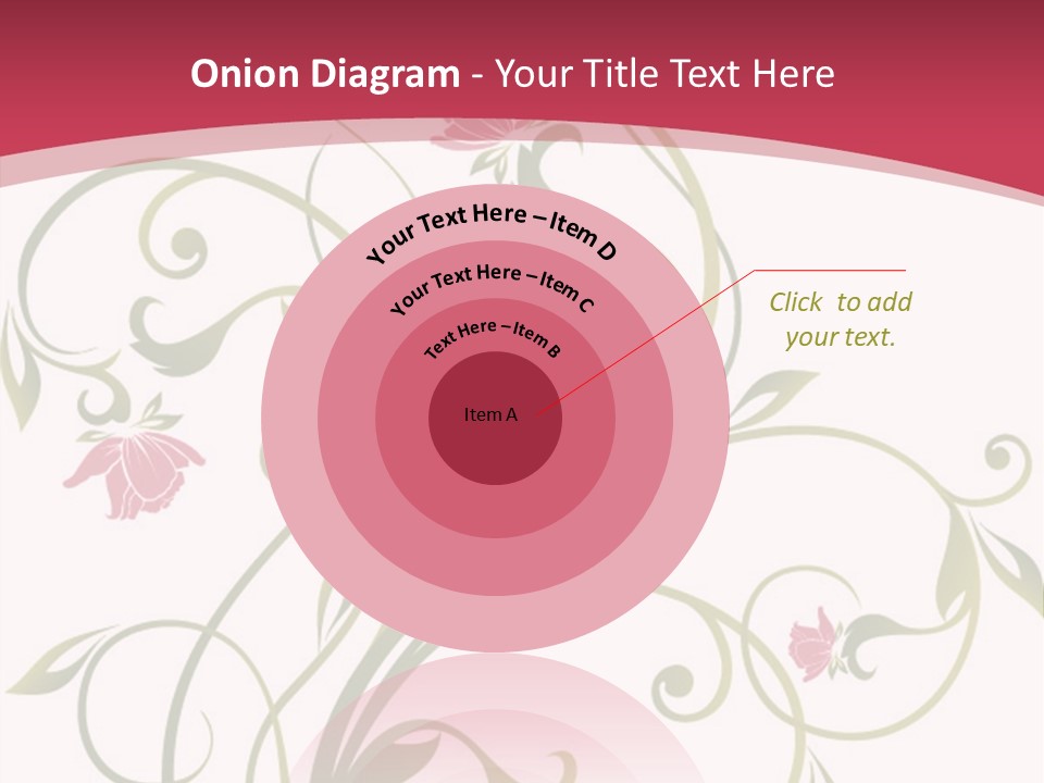 A Red And Green Floral Powerpoint Presentation PowerPoint Template