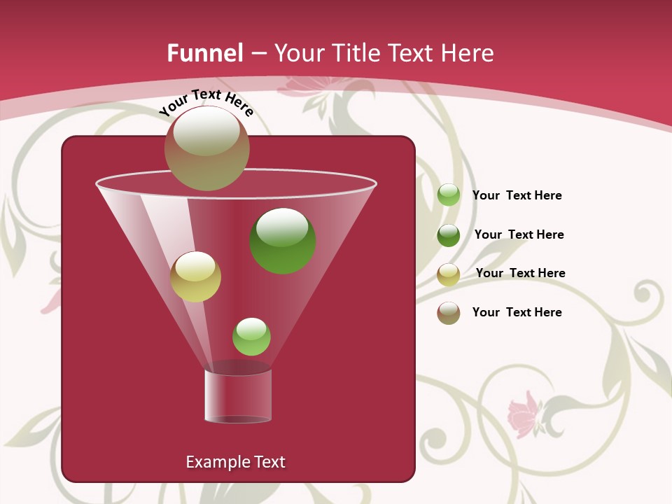 A Red And Green Floral Powerpoint Presentation PowerPoint Template