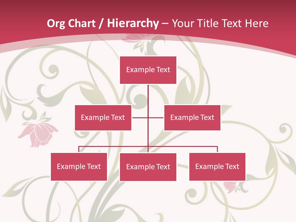 A Red And Green Floral Powerpoint Presentation PowerPoint Template