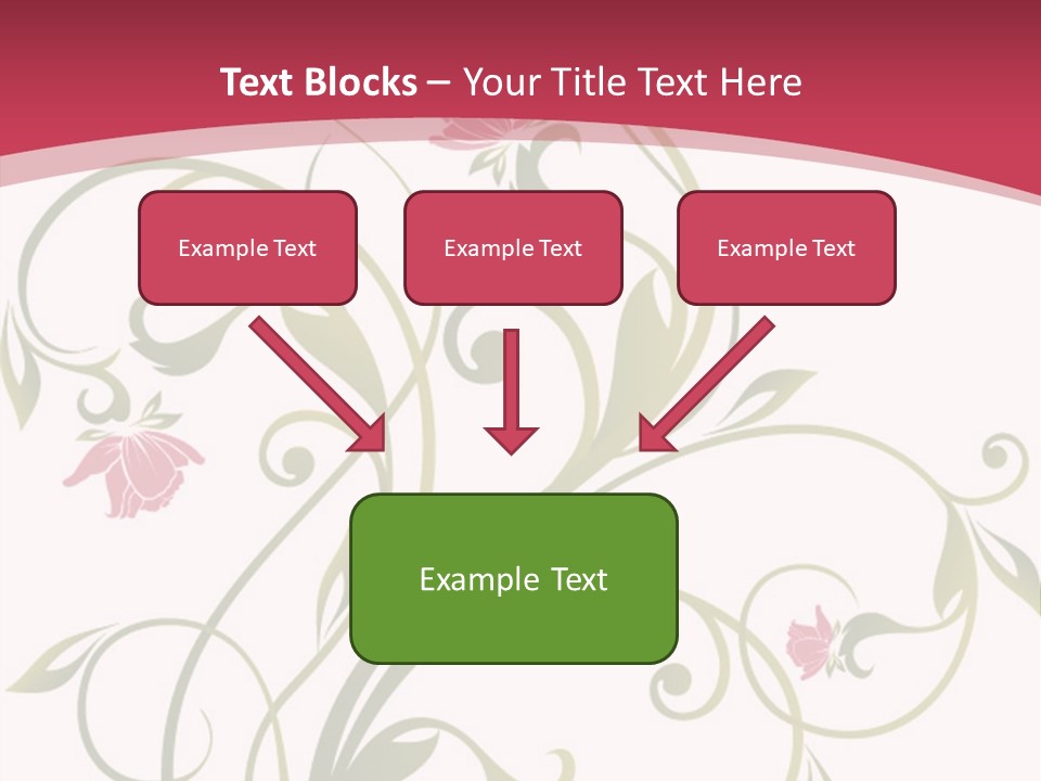 A Red And Green Floral Powerpoint Presentation PowerPoint Template
