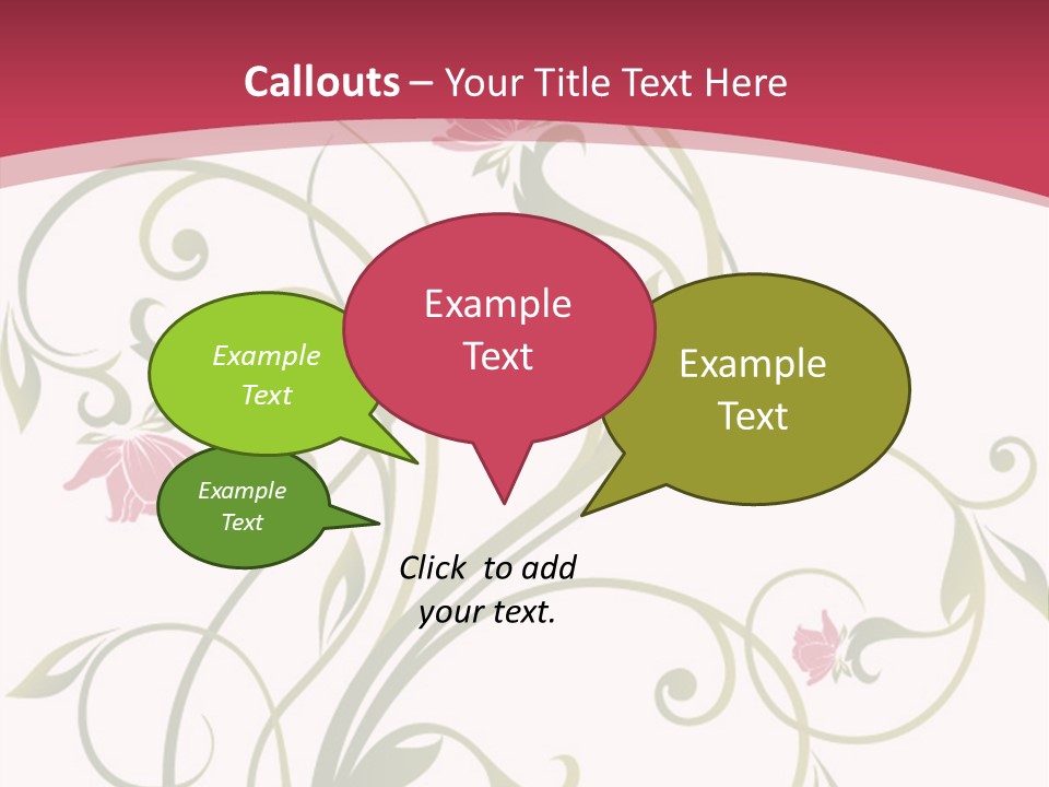 A Red And Green Floral Powerpoint Presentation PowerPoint Template