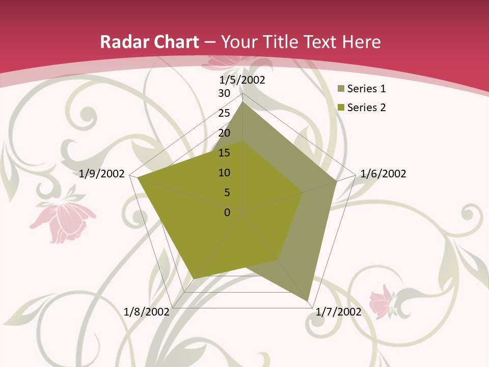 A Red And Green Floral Powerpoint Presentation PowerPoint Template