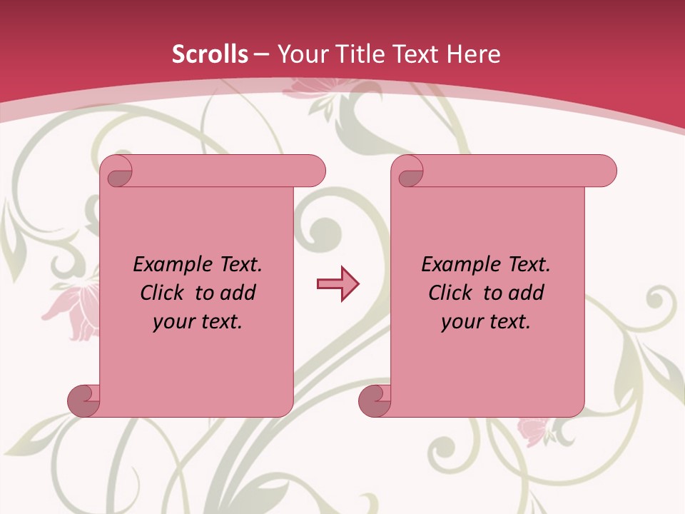 A Red And Green Floral Powerpoint Presentation PowerPoint Template