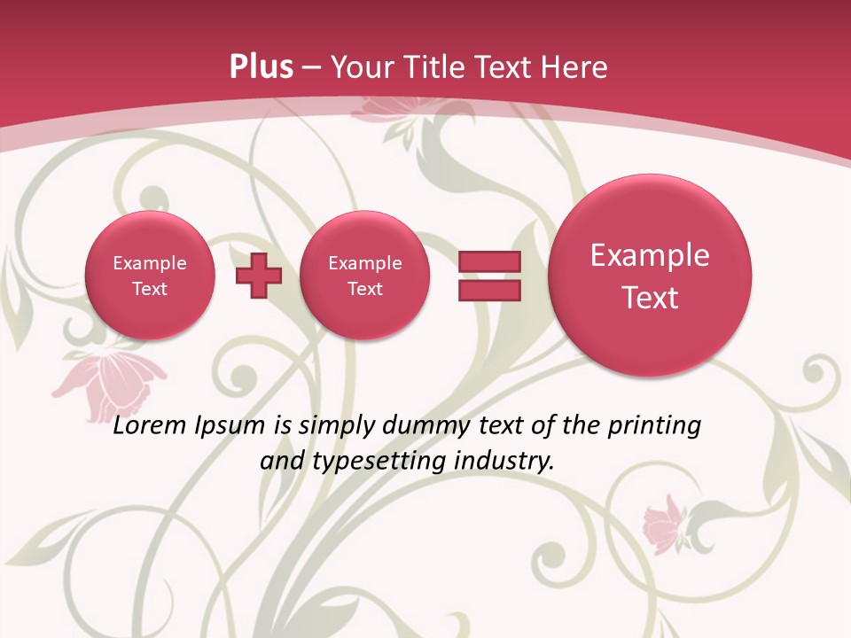 A Red And Green Floral Powerpoint Presentation PowerPoint Template
