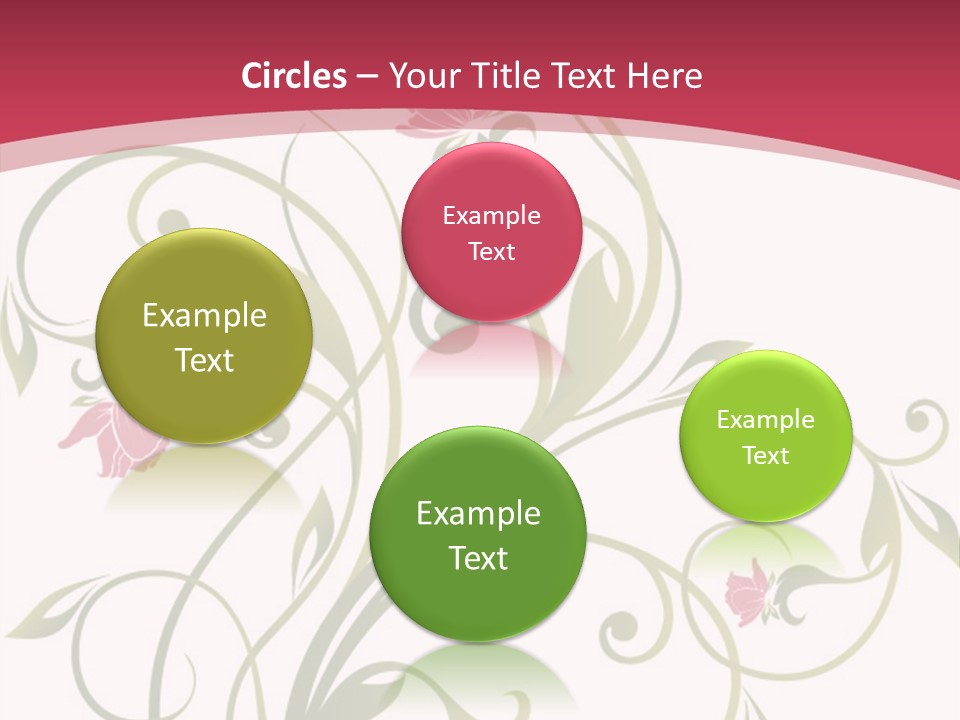 A Red And Green Floral Powerpoint Presentation PowerPoint Template