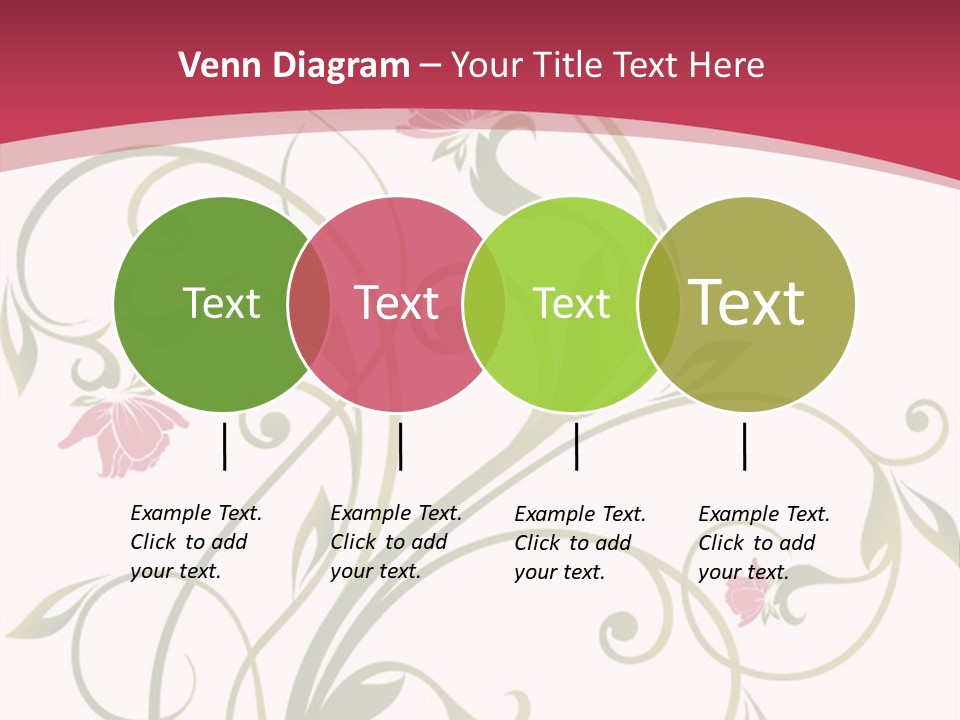 A Red And Green Floral Powerpoint Presentation PowerPoint Template