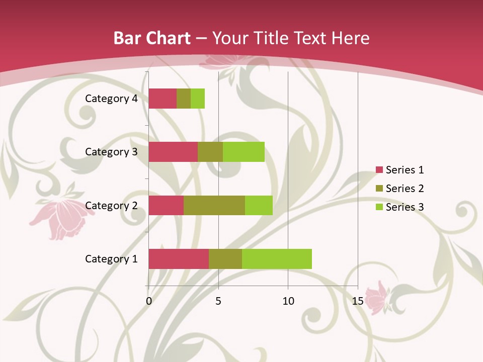 A Red And Green Floral Powerpoint Presentation PowerPoint Template