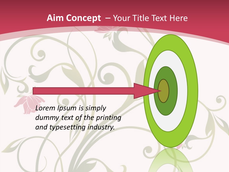 A Red And Green Floral Powerpoint Presentation PowerPoint Template