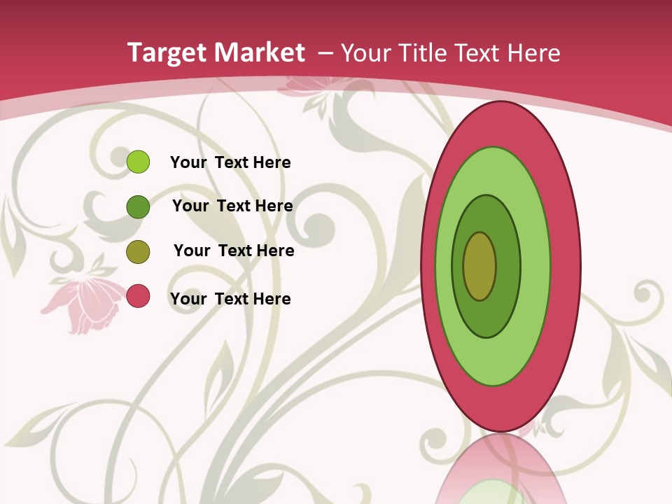 A Red And Green Floral Powerpoint Presentation PowerPoint Template