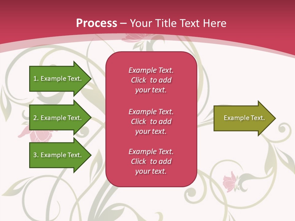 A Red And Green Floral Powerpoint Presentation PowerPoint Template