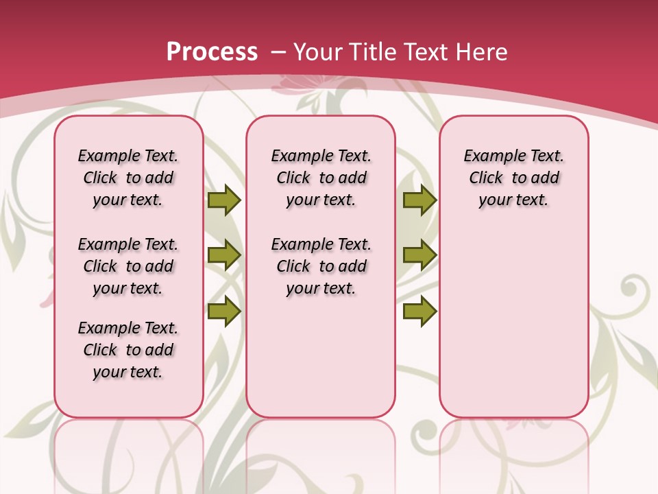 A Red And Green Floral Powerpoint Presentation PowerPoint Template