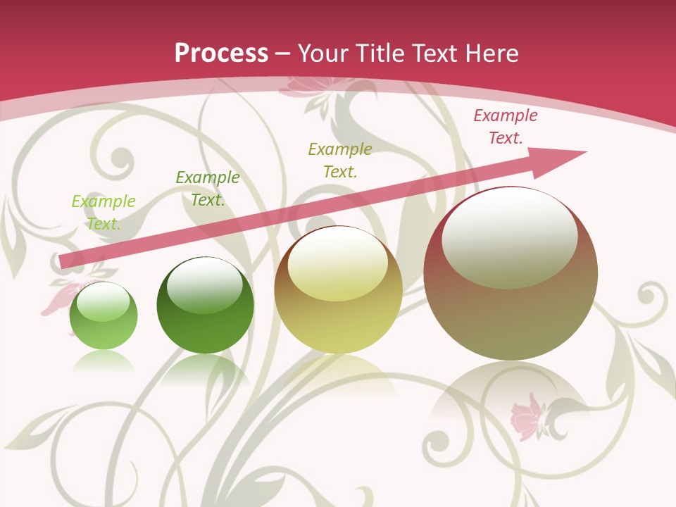 A Red And Green Floral Powerpoint Presentation PowerPoint Template