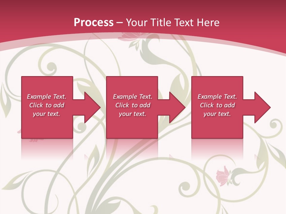 A Red And Green Floral Powerpoint Presentation PowerPoint Template