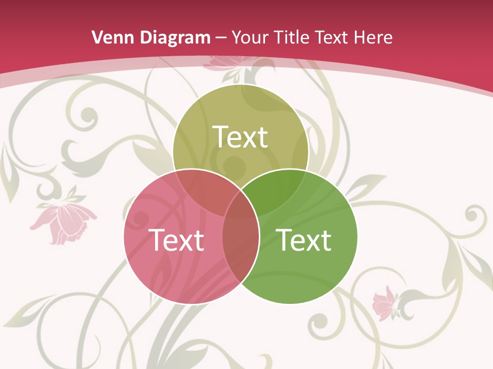 A Red And Green Floral Powerpoint Presentation PowerPoint Template