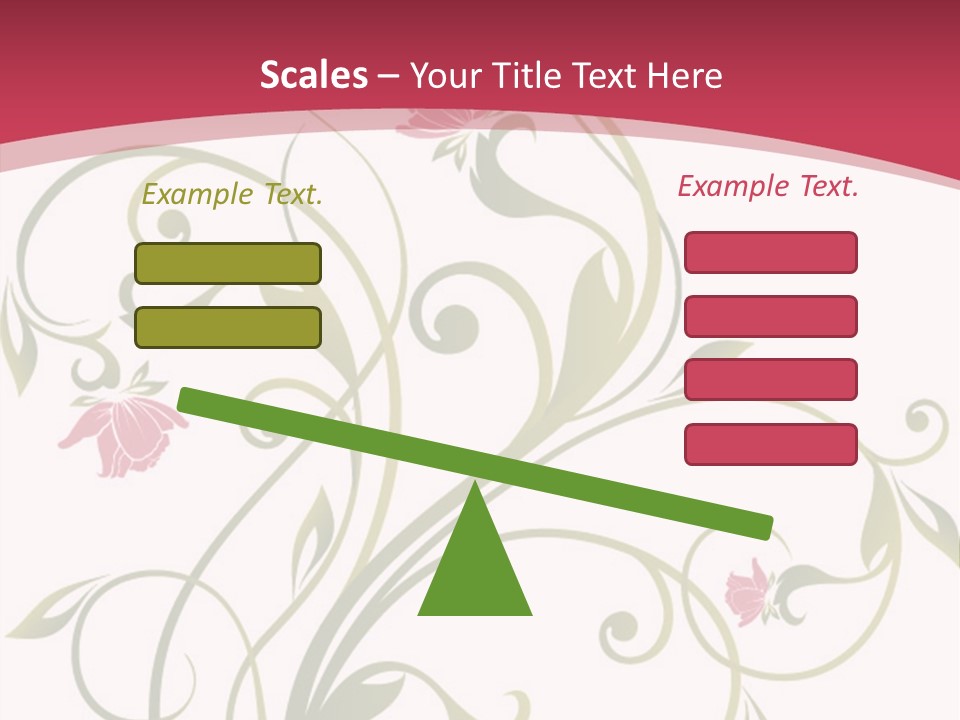 A Red And Green Floral Powerpoint Presentation PowerPoint Template