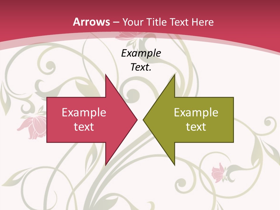 A Red And Green Floral Powerpoint Presentation PowerPoint Template