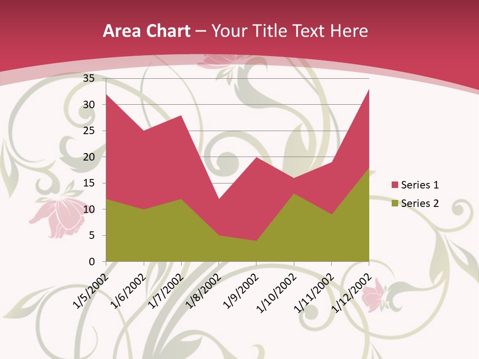 A Red And Green Floral Powerpoint Presentation PowerPoint Template