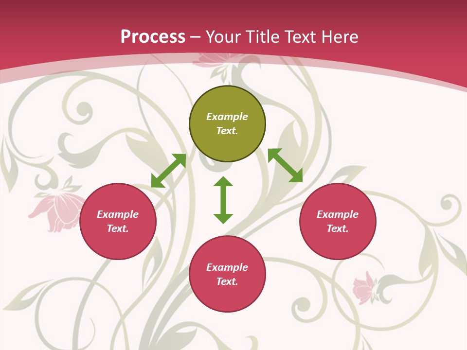 A Red And Green Floral Powerpoint Presentation PowerPoint Template