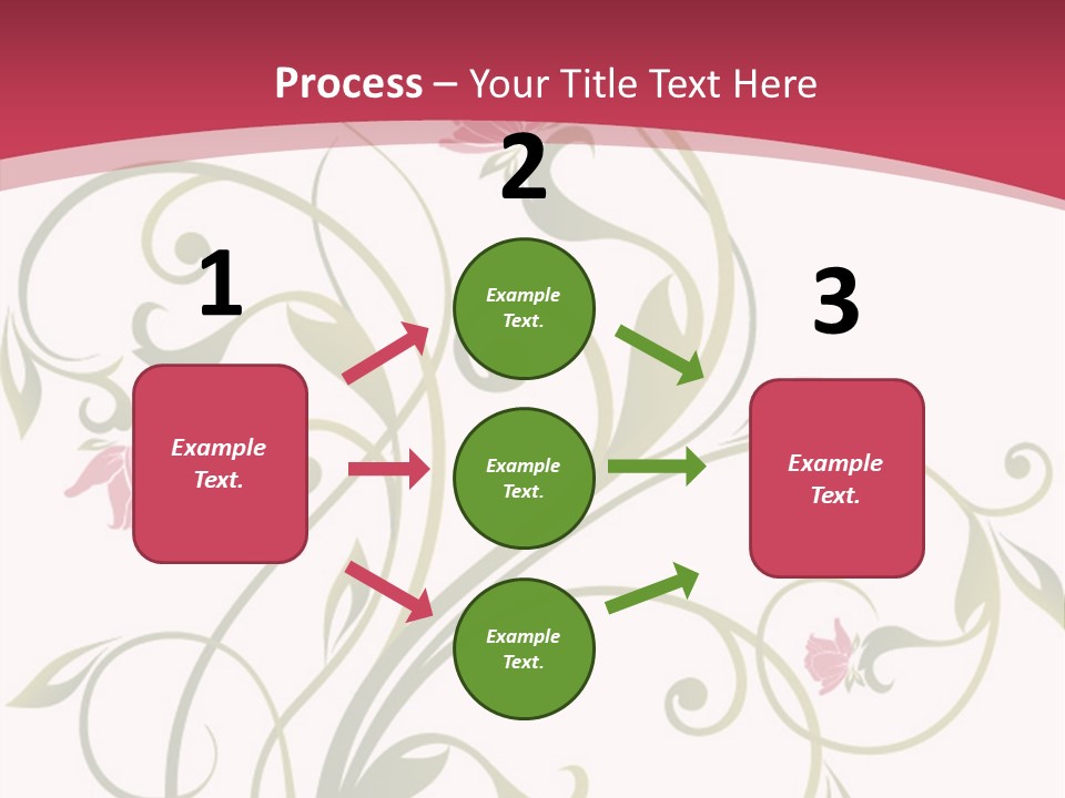 A Red And Green Floral Powerpoint Presentation PowerPoint Template