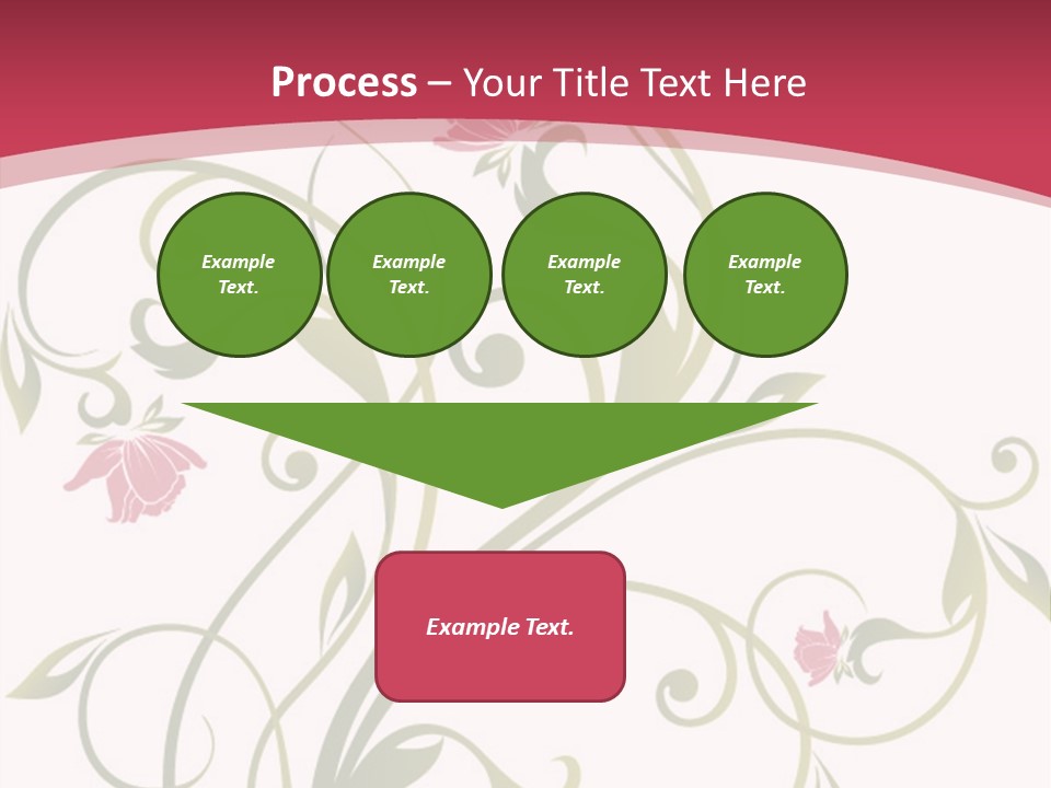 A Red And Green Floral Powerpoint Presentation PowerPoint Template
