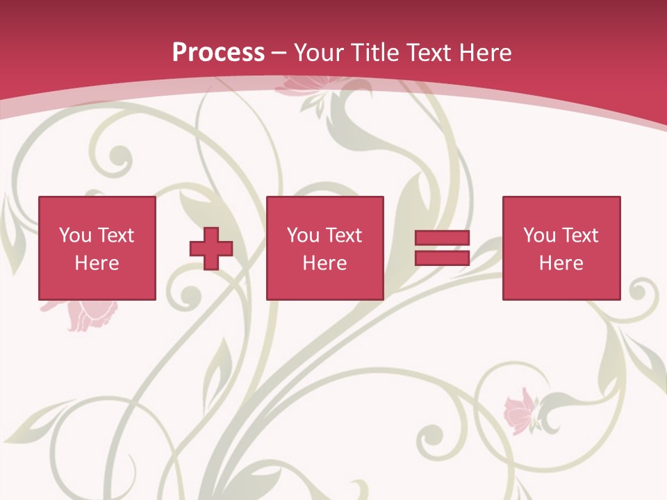 A Red And Green Floral Powerpoint Presentation PowerPoint Template