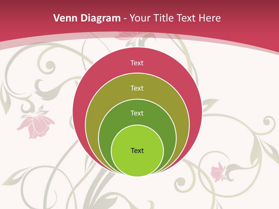 A Red And Green Floral Powerpoint Presentation PowerPoint Template