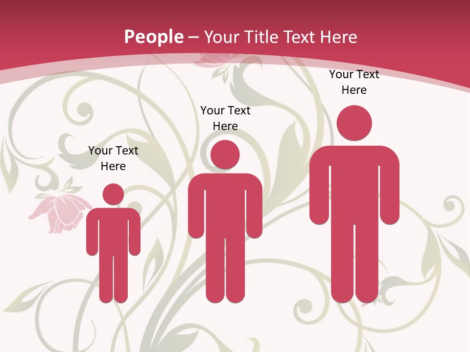 A Red And Green Floral Powerpoint Presentation PowerPoint Template