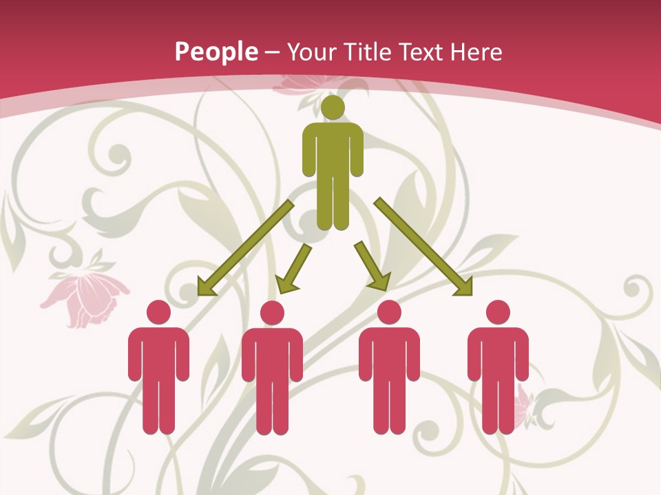 A Red And Green Floral Powerpoint Presentation PowerPoint Template