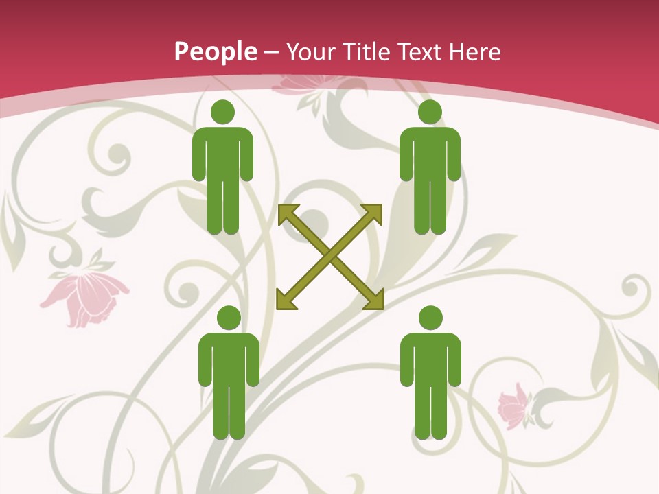 A Red And Green Floral Powerpoint Presentation PowerPoint Template