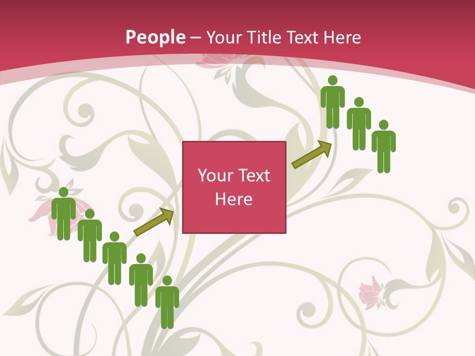 A Red And Green Floral Powerpoint Presentation PowerPoint Template