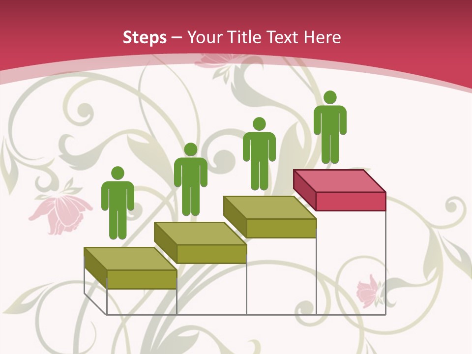 A Red And Green Floral Powerpoint Presentation PowerPoint Template