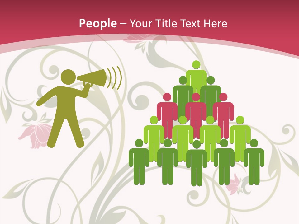 A Red And Green Floral Powerpoint Presentation PowerPoint Template