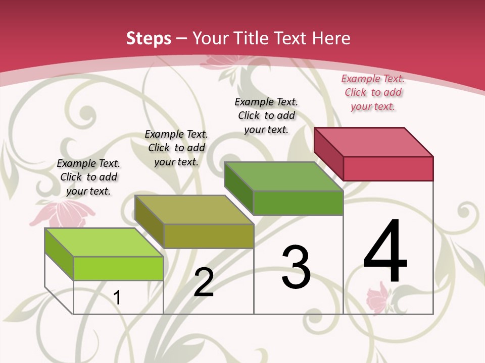 A Red And Green Floral Powerpoint Presentation PowerPoint Template
