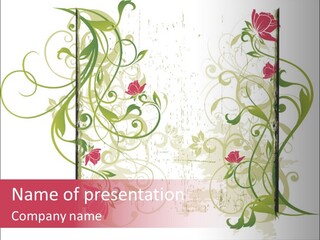 Scroll Paint Ornament PowerPoint Template