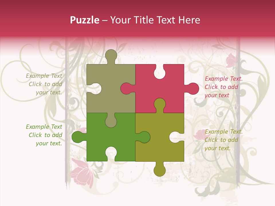 Scroll Paint Ornament PowerPoint Template