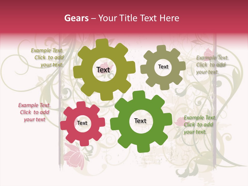 Scroll Paint Ornament PowerPoint Template